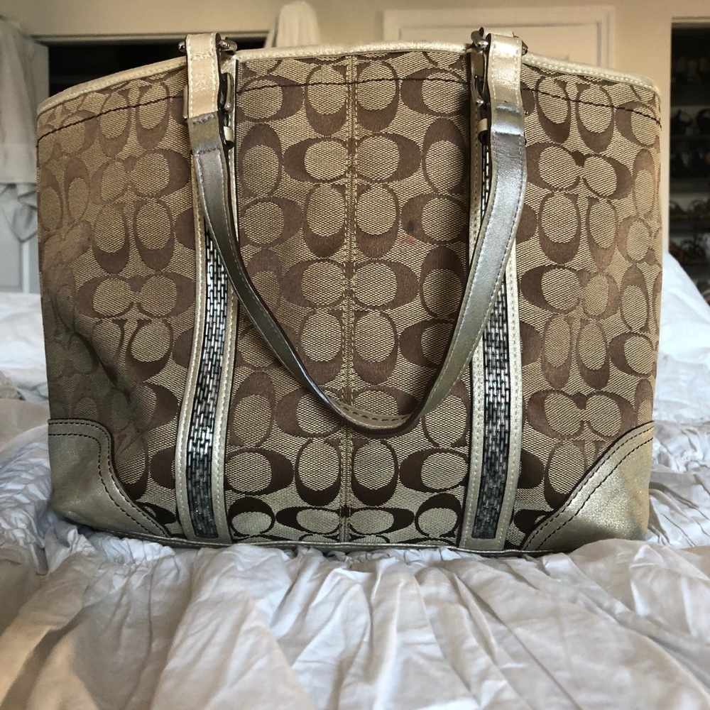 Coach monogram tote